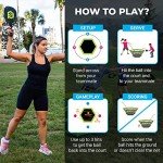 PaddleSmash - Pickleball Yard Game, As Seen on Shark Tank - Beach, Backyard, Lawn, Outdoor Activities for Adults and Family - Easy Assembly, Includes 4 Paddles, 2 Balls & Case