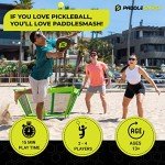 PaddleSmash - Pickleball Yard Game, As Seen on Shark Tank - Beach, Backyard, Lawn, Outdoor Activities for Adults and Family - Easy Assembly, Includes 4 Paddles, 2 Balls & Case