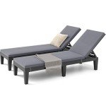 DWVO Outdoor Chaise Lounge with Cushion, Patio Chaise Lounge Chair Set of 2 w/ 5-Level Backrest, Lounge Chair for Garden, Pool, Beach and Patio, Easy Assembly & Lightweight (Black)