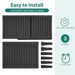 YITAHOME Patio Lounge Chair Set of 4, Outdoor Chaise Lounge with 5-Position Backrest, 265lbs Weight Capacity for Backyard, Poolside, Waterproof & Easy Assembly (Black)