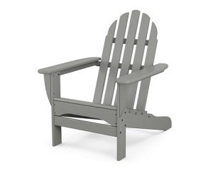 POLYWOOD AD4030GY Classic Outdoor Adirondack Chair, Slate Grey