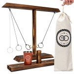Tulyra Ring Toss Games for Adults, Hook and Ring Game with Exclusive Carrying case & Unique Stainless Shot Glass, Super Easy to Assemble, XL Size(15.7" X 13") Shot Ladder, Tabletop Drinking, Outdoor