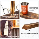 Tulyra Ring Toss Games for Adults, Hook and Ring Game with Exclusive Carrying case & Unique Stainless Shot Glass, Super Easy to Assemble, XL Size(15.7" X 13") Shot Ladder, Tabletop Drinking, Outdoor