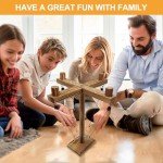 Gelabur Hook and Ring Game, Ring Toss Game for Adults, Ring Game on a String, Tabletop Games, Hook Game Ring Toss for Family, Bar, Party