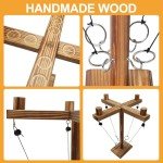 Gelabur Hook and Ring Game, Ring Toss Game for Adults, Ring Game on a String, Tabletop Games, Hook Game Ring Toss for Family, Bar, Party