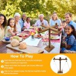 Gelabur Hook and Ring Game, Ring Toss Game for Adults, Ring Game on a String, Tabletop Games, Hook Game Ring Toss for Family, Bar, Party