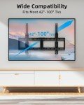 HOME VISION Fixed TV Wall Mount for Most 42"-100" Flat Curved TVs- 0.86'' Ultra Slim, Low Profile TV Mount Fits 8"-32" Studs, Heavy Duty Universal TV Bracket Mounts, Max VESA 800X600mm, Up to 200lbs