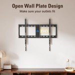 Mounting Dream TV Mount Fixed for Most 42-84 Inch Flat Screen TVs, TV Wall Mount Bracket up to VESA 600 x 400mm and 132 lbs - Fits 16"/18"/24" Studs - Low Profile and Space Saving MD2163-K