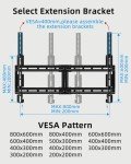 HOME VISION Fixed TV Wall Mount for Most 42"-100" Flat Curved TVs- 0.86'' Ultra Slim, Low Profile TV Mount Fits 8"-32" Studs, Heavy Duty Universal TV Bracket Mounts, Max VESA 800X600mm, Up to 200lbs