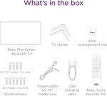 Roku Smart TV – 65-Inch Plus Series 4K QLED RokuTV with Roku Voice Remote Pro, Dolby Vision, Striking 4K Resolution, Automatic Brightness, & Seamless Streaming – Live Local News & Sports