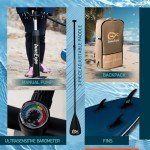 InnoExpo 11' Inflatable Stand Up Paddle Boards with Premium Accessories, Wide Stable SUP Paddle Board Design, Non-Slip Comfort Deck for Youth & Adults (Futuristic)