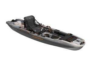 Pelican Catch Mode 110 Fishing Kayak - Premium Angler Kayak with Lawnchair seat, Granite - 10.5 Ft.