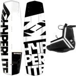 Hyperlite Wakeboard Agent with Agent Wakeboard Bindings Fits Most Shoe Sizes (138 cm)