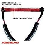 Airhead Trick Handle Wakeboard Rope, 4 Sections, 75-Feet, Red