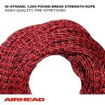 Airhead Trick Handle Wakeboard Rope, 4 Sections, 75-Feet, Red
