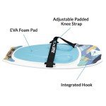 Xspec Kneeboard with Hook for Knee Surfing Boating Waterboarding with Padded Foam Surface, Black
