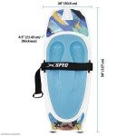 Xspec Kneeboard with Hook for Knee Surfing Boating Waterboarding with Padded Foam Surface, Black
