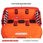 Airhead Super Mable Towable Tube | 1-3 Rider Towable Tube for Boating and Water Sports | Dual Tow Points | Full Nylon Cover | EVA Foam Pads | Patented Speed Valve | Boat Tubes and Towables