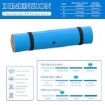 Stopsad 6'/9'/12' Floating Water Mat, Foam Water Floating Pad, Tear-Resistant XPE Foam, Lily Pad for Water Recreation Pool, Beach, Ocean, Lake, Suitable for Multiple Users (6 * 4' Blue/Orange)