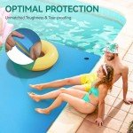 YITAHOME 12' X 6' Lily Pad Floating Mat Water Mat Inflatable Rafts Lily Pad Pools Beach, XPE Floating Island for Adults