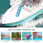 YITAHOME 12' X 6' Lily Pad Floating Mat Water Mat Inflatable Rafts Lily Pad Pools Beach, XPE Floating Island for Adults