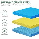 YITAHOME 12' X 6' Lily Pad Floating Mat Water Mat Inflatable Rafts Lily Pad Pools Beach, XPE Floating Island for Adults