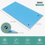 YITAHOME 12' X 6' Lily Pad Floating Mat Water Mat Inflatable Rafts Lily Pad Pools Beach, XPE Floating Island for Adults