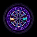Glow-in-the-Dark Bristle Dartboard with Darts