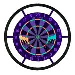 Glow-in-the-Dark Bristle Dartboard with Darts