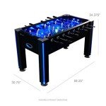Blue Illuminating Foosball Table for Game Rooms