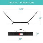 Double Hammock with Stand for Indoor Outdoor Fun