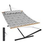 VEVOR Double Hammock with Stand and Pillow