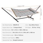 VEVOR Double Hammock with Stand and Pillow