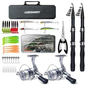 Fishing Rod & Reel Combo with Lures & Bag