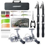 Fishing Rod & Reel Combo with Lures & Bag