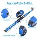 Kids Fishing Pole Set with Rod, Reel & Net