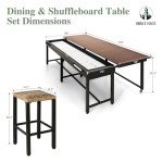 9-Piece Patio Dining Set with Shuffleboard Table