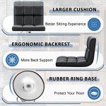 Stylish Adjustable PU Leather Bar Stools - Set of 2