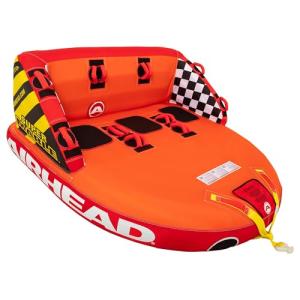 Airhead Super Mable Towable Tube | 1-3 Rider Towable Tube for Boating and Water Sports | Dual Tow Points | Full Nylon Cover | EVA Foam Pads | Patented Speed Valve | Boat Tubes and Towables