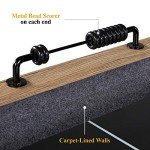 Barrington Billiards 9ft Wentworth Shuffleboard Table with Scratch-Resistant Black Playfield and 8-Puck Set Perfect for Game Rooms