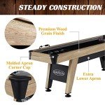 Barrington Billiards 9ft Wentworth Shuffleboard Table with Scratch-Resistant Black Playfield and 8-Puck Set Perfect for Game Rooms