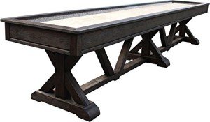 Playcraft Brazos River 14' Weathered Black Pro-Style Shuffleboard Table