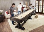 Playcraft Brazos River 14' Weathered Black Pro-Style Shuffleboard Table
