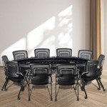 GUTSHOT Premium Poker Table for 10 Players - Foldable and Long-Lasting Poker Table with 1 Extra Mat, Luxurious Vegas Style Casino Experience at Home (Black)