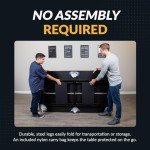 Hathaway Fairmont Portable 6-Ft Pool Table for Families with Easy Folding for Storage, Includes Balls, Cues, Chalk, Blue