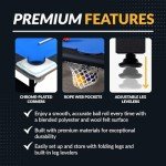 Hathaway Fairmont Portable 6-Ft Pool Table for Families with Easy Folding for Storage, Includes Balls, Cues, Chalk, Blue