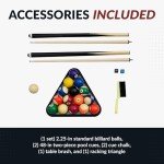 Hathaway Fairmont Portable 6-Ft Pool Table for Families with Easy Folding for Storage, Includes Balls, Cues, Chalk, Blue