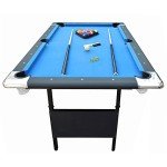 Hathaway Fairmont Portable 6-Ft Pool Table for Families with Easy Folding for Storage, Includes Balls, Cues, Chalk, Blue