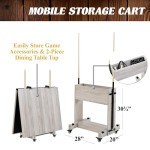 Barrington Billiards Monteray 7’ Drop Pocket Pool Table, 3-in-1 Dining Top & Table Tennis with Game Accessories & Rolling Storage Caddy, Perfect for Family Game Rooms