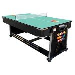 RACK Triad 7-Foot 3-in-1 Multi Game Swivel Billiard/Pool Table (Green Felt with Black Body)